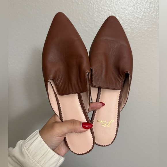 J. Crew Pointed-toe slides in leather - Picture 2 of 9